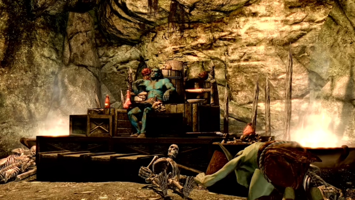 Skyrim Goblins in a Cave