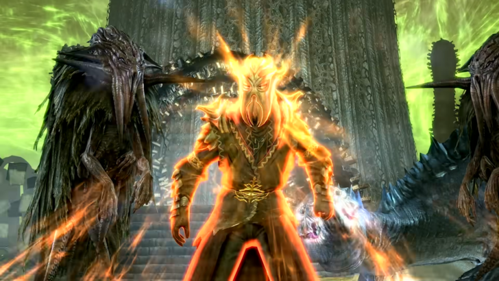 Skyrim Chracter in Daedric Armor