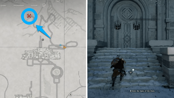 Spire of the Stars Map Location