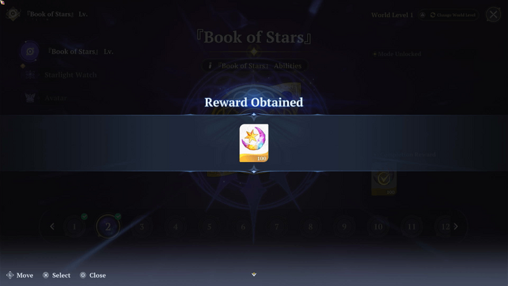 Book of Stars reward