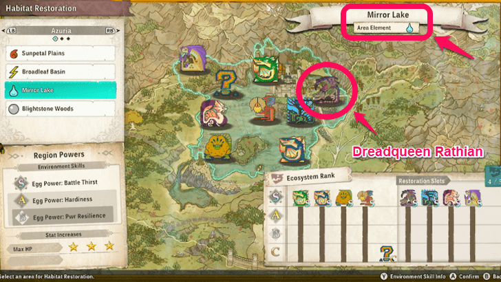 Dreadqueen Rathian Mirror Lake Habitat.png