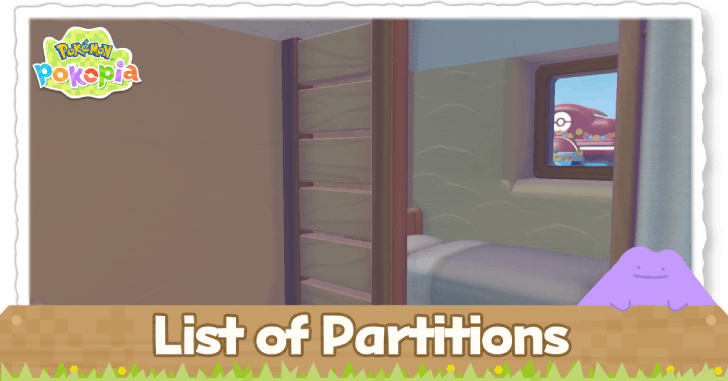 Pokemon Pokopia - List of Partitions