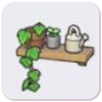 Decorative plant shelf