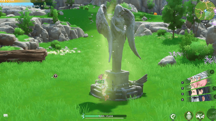 Use the Statue of Healing