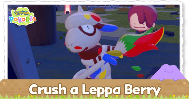 Pokemon Pokopia - Crush a Leppa Berry