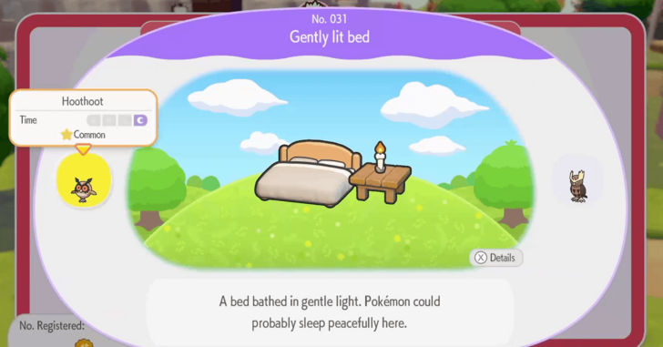 Gently lit bed
