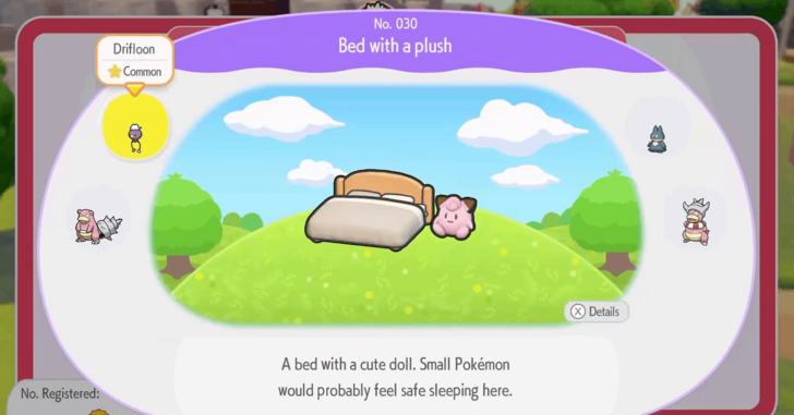 Bed with a plush