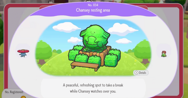 Chansey resting area