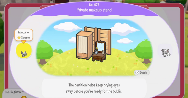 Private makeup stand