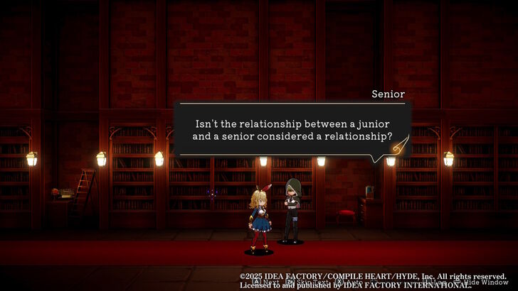 Ariana from Ariana and the Elder Codex conversing with her senior, an NPC. Here, the NPC is asking her, "Isn