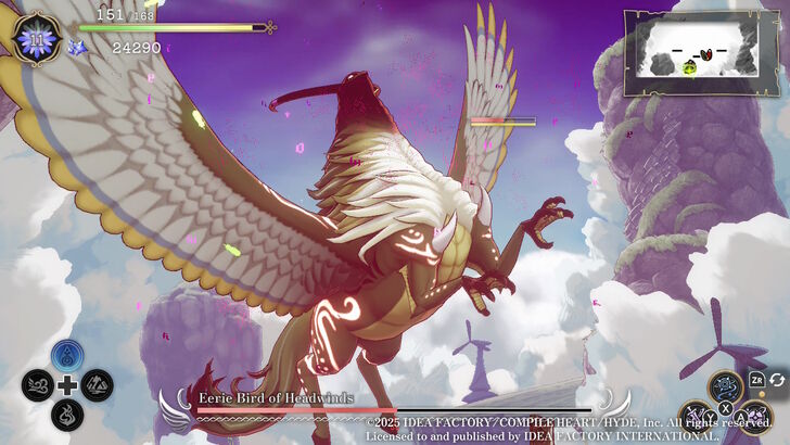 Ariana enraging the boss encounter of the Wind Codex, The Eerie Bird of Headwinds