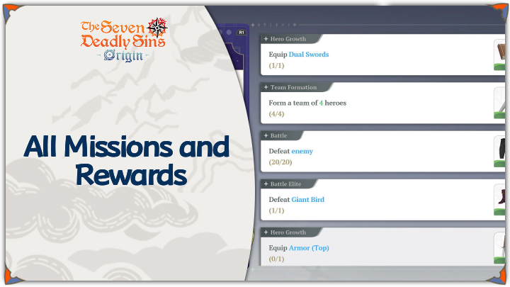 7DSO - All Missions and Rewards