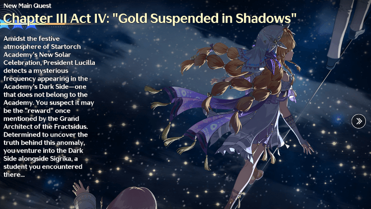 Complete Gold Suspended in Shadows Quest