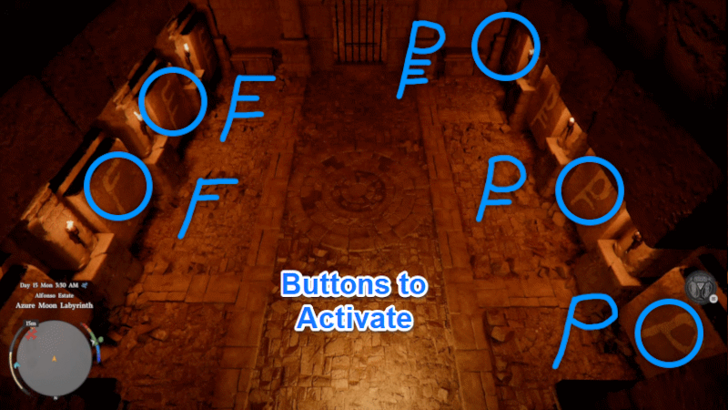 Azure Moon Labyrinth Ruins Solution Step 3