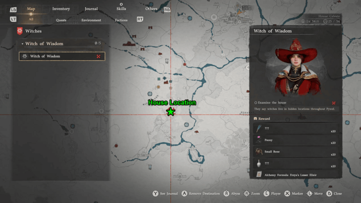 The Witch of Wisdom Location