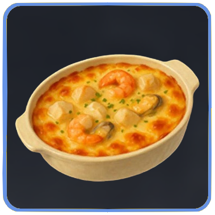 Seven Deadly Sins Origin- Seafood and Cheese Gratin