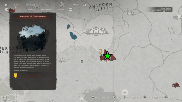 Sanctum of Temperance in Map Starred