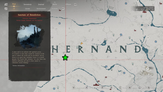 Sanctum of Benediction in Map Starred