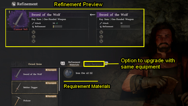 Refinement Menu