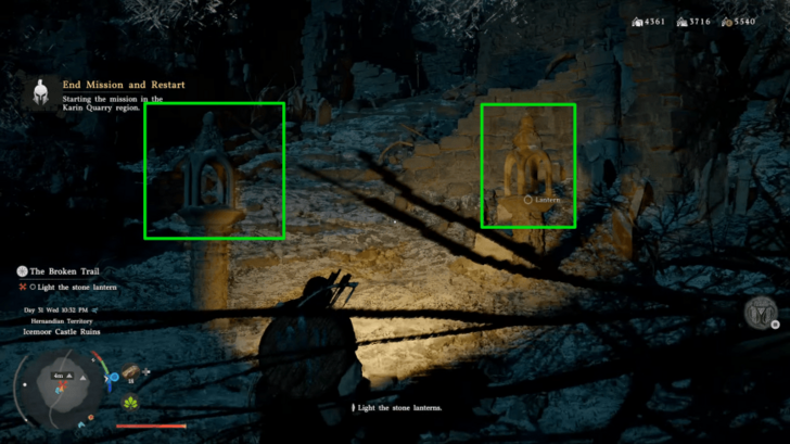 Light the Stone Lantern