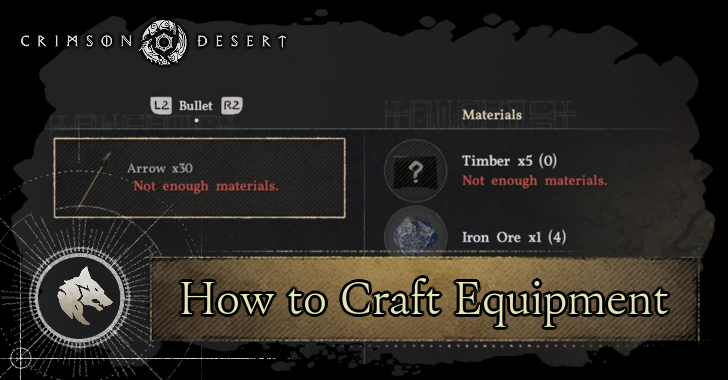How to Craft Equipment