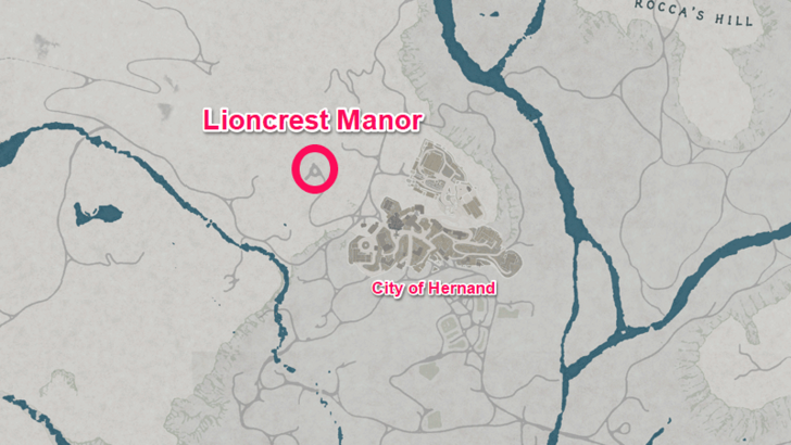 Lioncrest Manor Map Location
