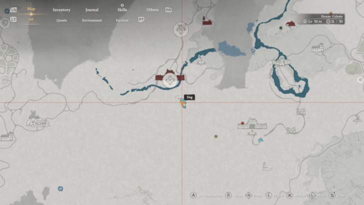 Precipice of Echoes Ruins map location