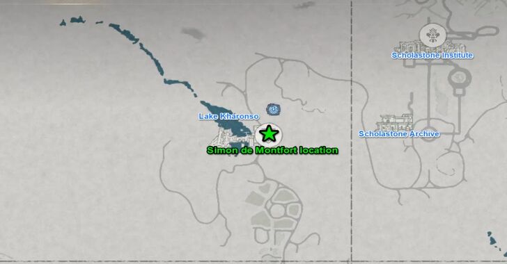Simon de Montfort Map Location on Scholastone