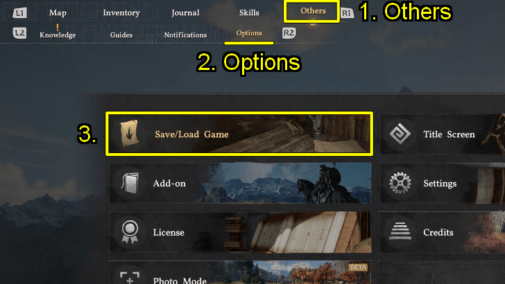 Access Save Game in Pause Menu
