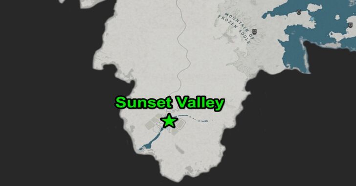 Sunset Valley Marked on Map