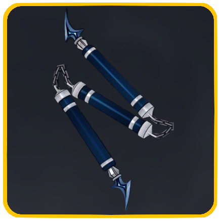 Seven Deadly Sins Origin - Black Flame Wings Nunchaku