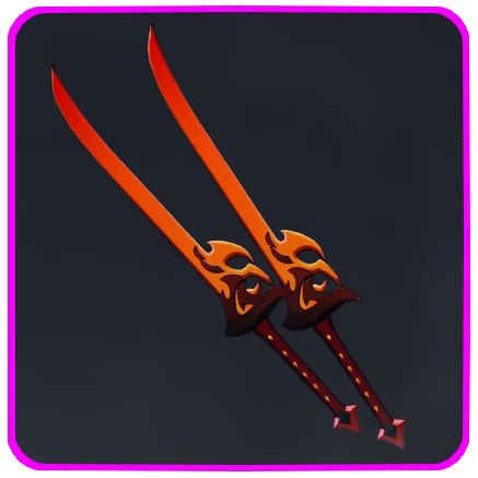 Seven Deadly Sins Origin - Crimson Flame Dual Swords