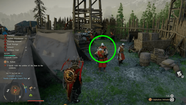 Speak with the Soldier in the Outskirts