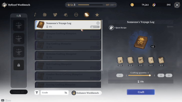 Completed Logbook Craft the Logbook