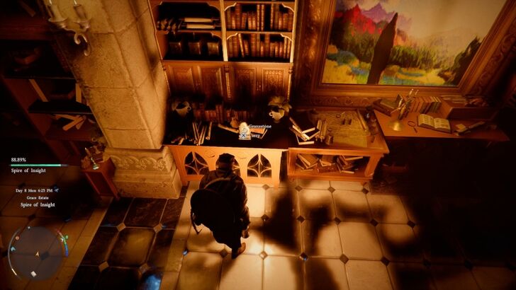 Gravestone on Desk at Spire of Insight