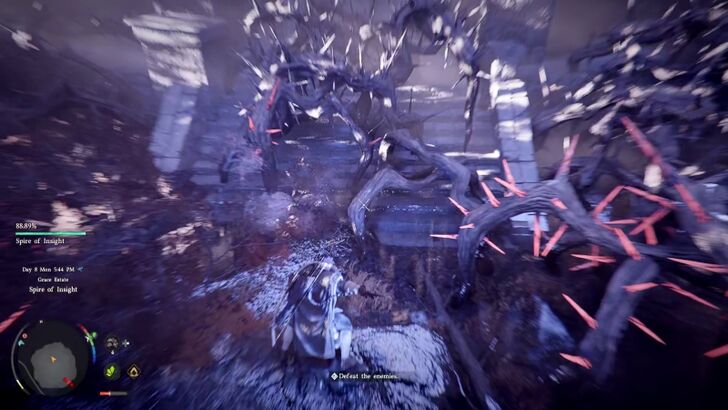 Clearing Vines Using Skill