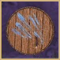 Grey Wolf Wooden Shield Icon