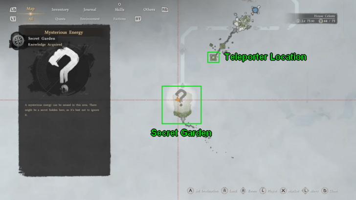 Secret Garden map location