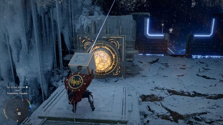 Kliff Carrying Lightning Cube in Gate