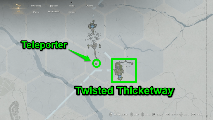 Twisted Thicketway Map