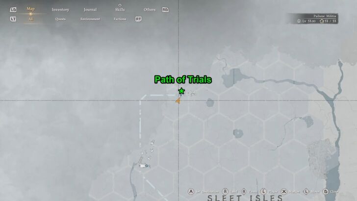 Path of Trials Map Location