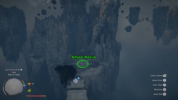 Kliff Flying Over the Moving Platforms marked