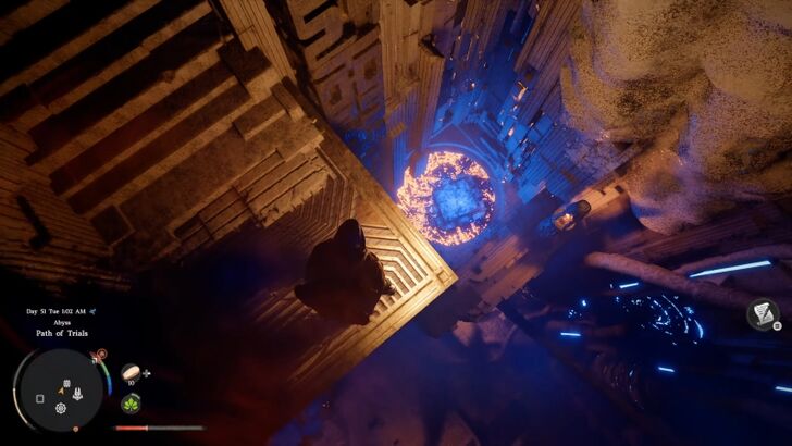 Kliff Looking Over Piece in Lava