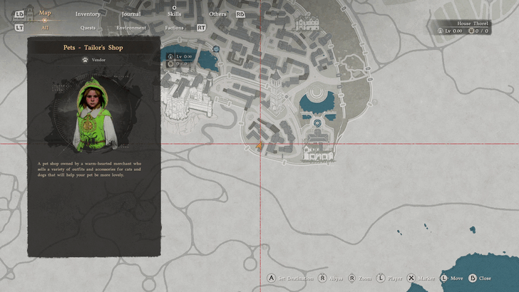 Demeniss City Pet Shop Map