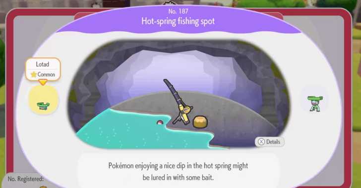 Hot-spring fishing spot