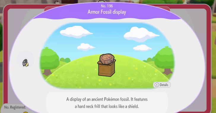 Armor Fossil display