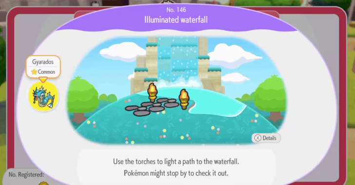 Illuminated waterfall