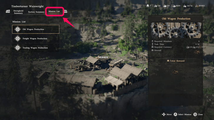 Brice Request Create Wagon Mission List