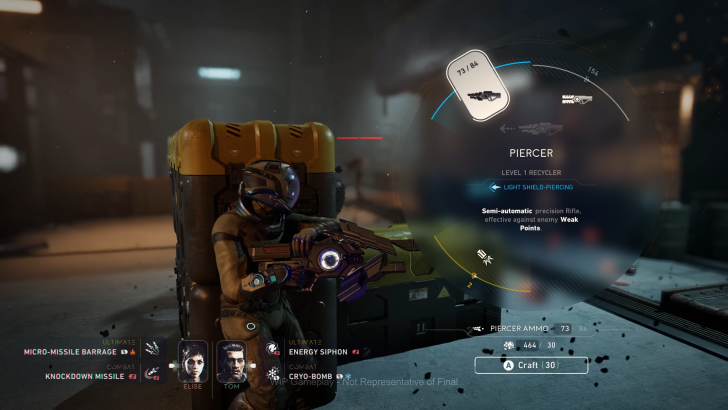 Exodus weapon selection