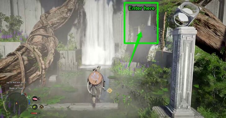 Kliff in front of Waterfalls